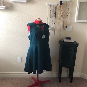 Dark teal/green plus size dress